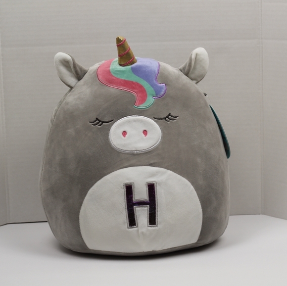 12" Monogrammed 'H' Teresa Unicorn Squishmallows - Picture 2 of 12